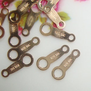20 pcs, 8x3mm, 14K Gold Filled Japanese Quality Tag, CC-0164