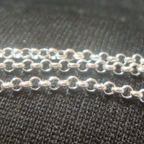 2mm Rolo Chain Sterling Silver Sold by the Foot - Etsy Canada