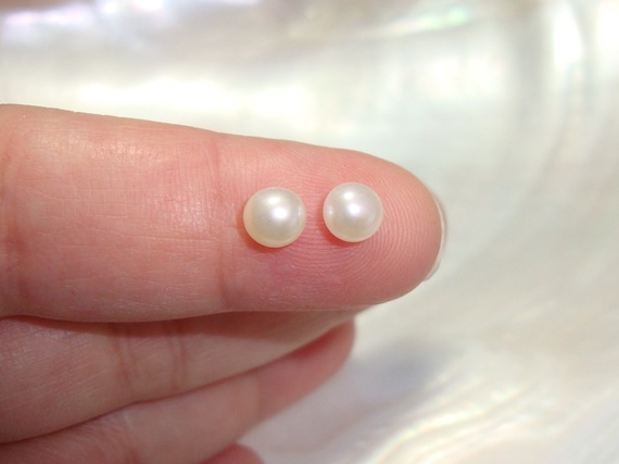 Perle Di Perle Bianche Coltivate D'acqua Dolce AA Semiforate Da 8