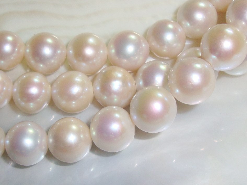 Real Pearl Lilac Pale Pink Round Freshwater Pearls Natural | Etsy