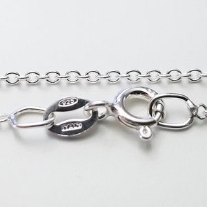 1 pc, 18in, 45cm, 1.3x1.7mm, 925 Sterling Silver Finished Dainty Sturdy Beautiful Cable Chain, CA-0001