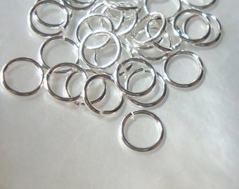 bulk 50-100 pcs, 5mm, 22ga gauge, click and lock 925 Sterling Silver open Jump Ring, strong and sturdy