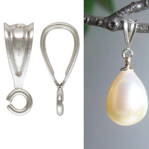 5-10 pcs, 925 Sterling Silver Small Bail, Open Perpendicular Ring, CC-0311