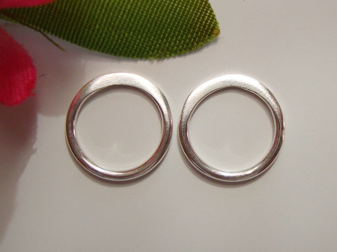 925 Sterling Silver Eternity Circle Link, 9x1mm, 6 Pcs