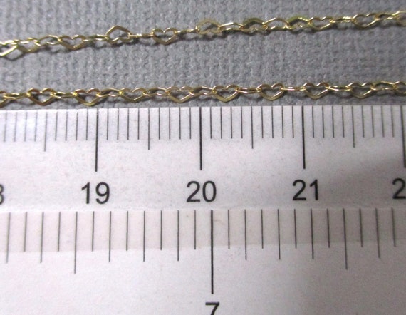 1個、18インチ、18x2.7 mm 1/20 14Kゴールドフィルドフラットハート