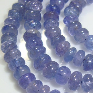 3-4mm, Organic Natural Tanzanite, Very Fine Periwinkle Tanzanite Smooth Rondelle, GS-0519