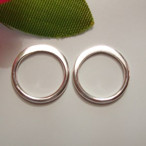 925 Sterling Silver Eternity Circle Link, 9x1mm, 6 pcs, Minimalist Popular item for Macrame bracelet image 2