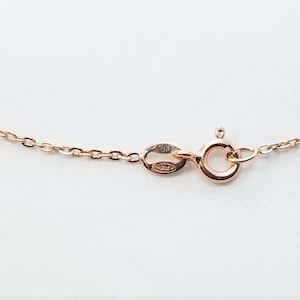 1 pc, 18in, 45cm, 2x1.6mm 925 Sterling Silver Rose Pink Gold plated Cable Chain with Spring Clasp