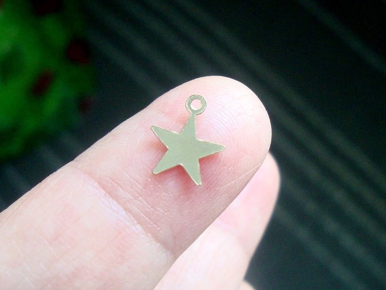 14K Gold Filled Tiny Star Charm 4 pcs PC-0247 8mm