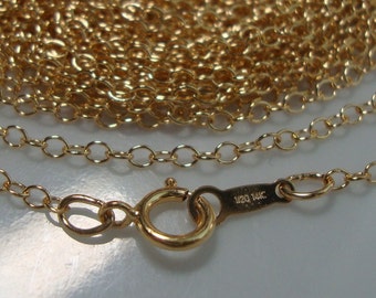 1 pc, 18 pouces, 2mm Link, 14K Gold Filled Finished Cable Chain, 2mm wide links - Hallmarked