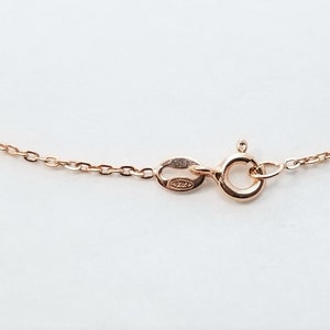 Bulk 5 pcs, 18in, 45cm, 2x1.6mm, Dainty and Sturdy, 925 Sterling Silver Rose Pink Gold plated Cable Chain with Spring Clasp,sale