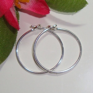 May include: A pair of silver hoop earrings. The earrings are small and delicate, and they are perfect for everyday wear.