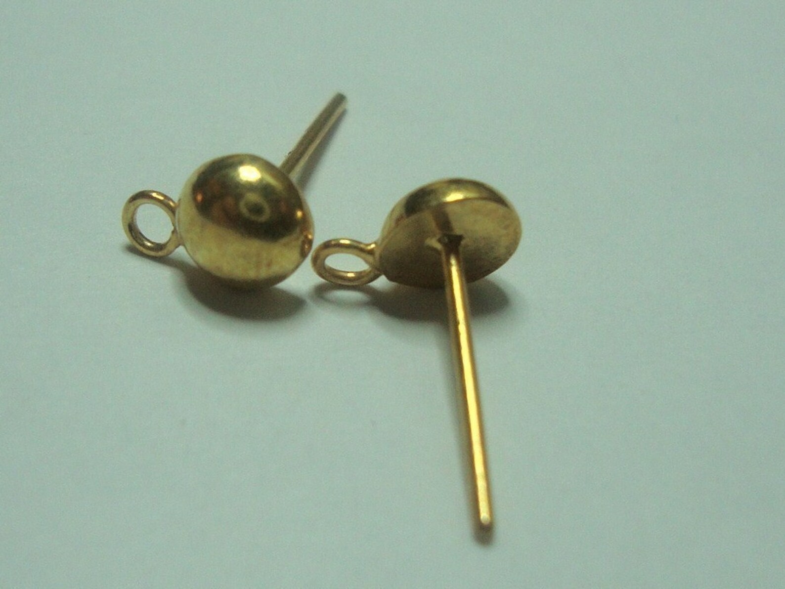 Vermeil In Gold Ep 3 Vostfr Bulk 3 pairs 24k Gold Vermeil Solid 6mm Saucer Ear Studs with | Etsy