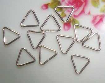 Bulk 20 - 50 pcs, 5mm, 22ga, Quality Sterling Silver open Triangle jump rings