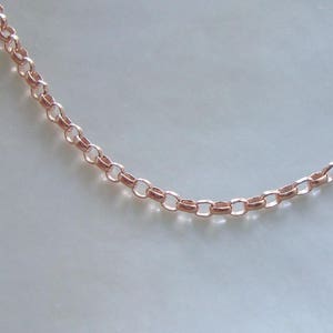 3 ft, 1.35mm, Rose Gold plate Sterling Silver Rolo Chain, Made in Italy, just beautiful, chain by the foot