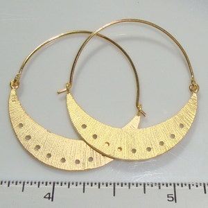 925 Sterling Silver Crescent Moon earring findings, 2 pcs, EW-0038 image 5