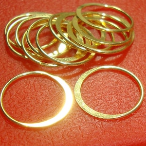 4 pcs, 15mm, 19ga, Gold Vermeil Sterling Silver Eternity Circle Links, Great for Macrame bracelet, CC-0463 image 1