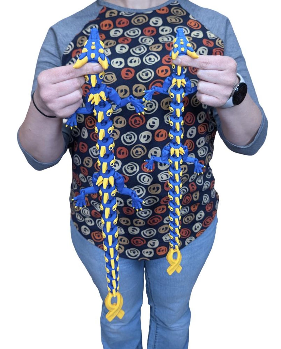 Custom Articulated Cancer Awareness Ribbon Dragon – 20