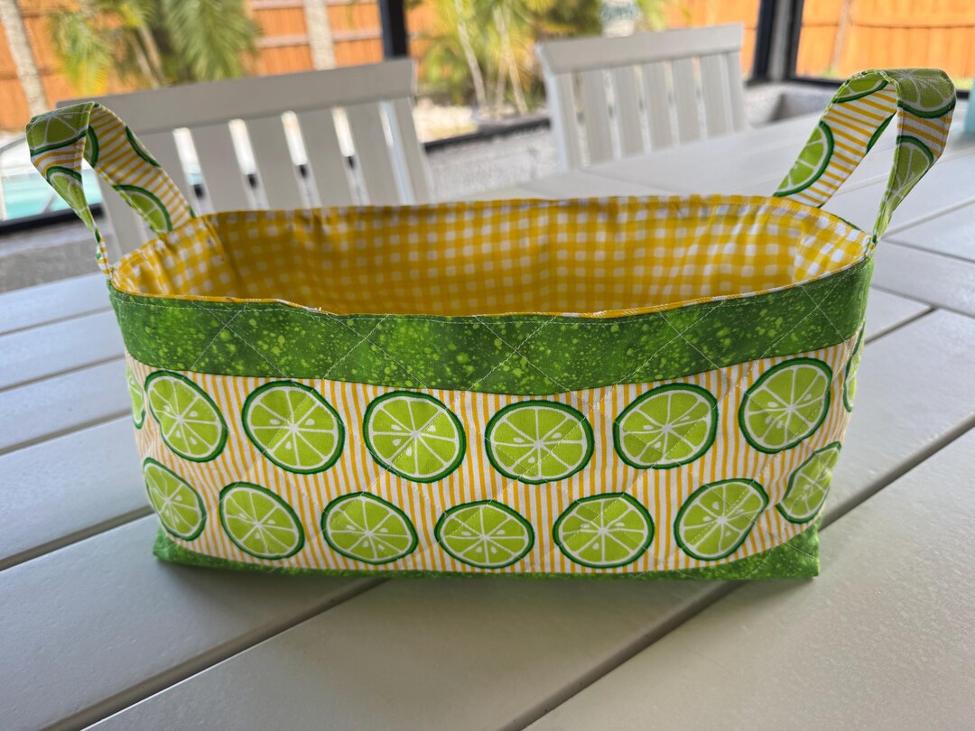 Fabric Basket Lime - Etsy
