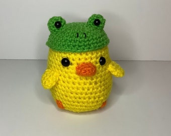 Chick in a Frog Hat (Free Shipping)
