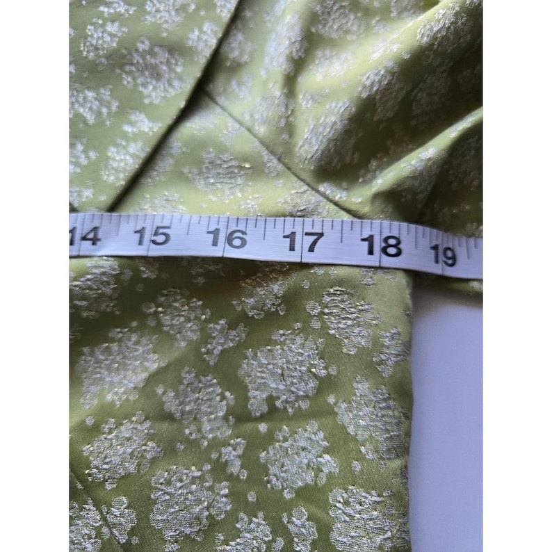 Anthropologie Elevenses Semi-Cropped Jacket Brocade One Button 3/4 Sleeve Size 4 image 6