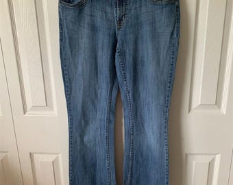 Nobo Denim Women's Bootcut Jeans Blue Medium Low Rise 32 Inseam