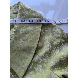 Anthropologie Elevenses Semi-Cropped Jacket Brocade One Button 3/4 Sleeve Size 4 image 5