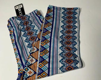Docele Fashion Womens Geometric Tribal Leggings Reg One Size