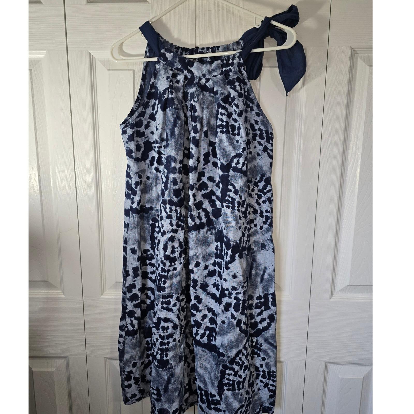 halter neck dress linen Cotton & Linen Halter A Line Long Dress main image 1