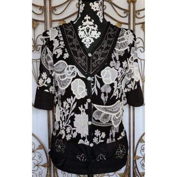 VTG. Women's Appointments Size Small Floral Print Blouse