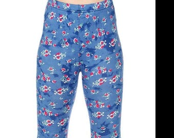 Docele Mini Wild Flower Softbrush Capri Leggings Reg One Size