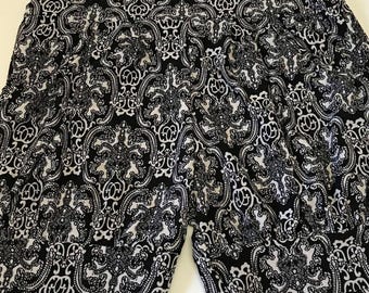 Womens Huefulin High Waist Comfy Casual Print Harem Shorts XS/S