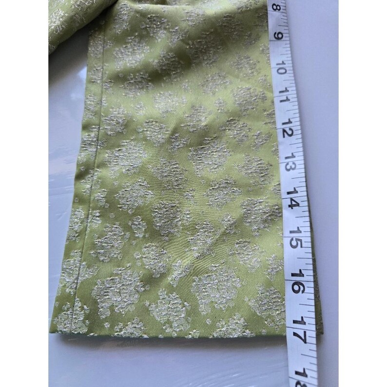 Anthropologie Elevenses Semi-Cropped Jacket Brocade One Button 3/4 Sleeve Size 4 image 8
