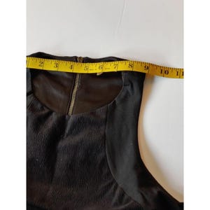 Anthropologie Sugar + Lips Zipper Sleeveless Fitted Sheath Dress Black SZ Large afbeelding 6