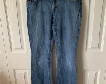 Nobo Denim Women's Bootcut Jeans Blue Medium Low Rise 32 Inseam