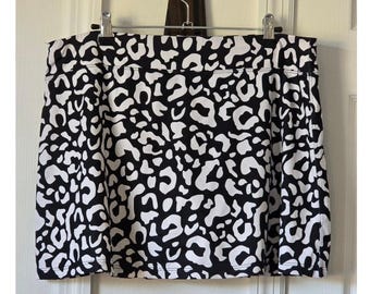 SmashGal Cheetah Leopard Print Mini Skirt Athletic Workout Athleisure Size L