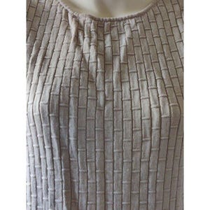 GEOFFREY BEENE SPORT Womens Sleeveless Sweater Knit Top M Beige Silk Blend