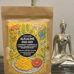 Chick Pea Mushrooms & Sea Moss Egg Mix – Superfood Blend with Plant-Based Egg Powder Substitute Gluten-Free Alkaline Food Breakfast Iron