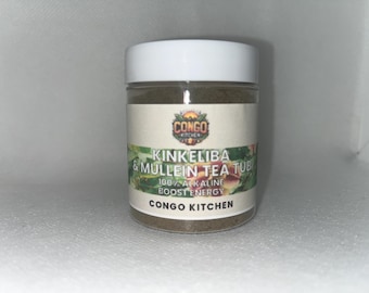 Seh Haw & Mullein Loaded Tea tub (SWEETENED) Powder Mix100% Alkaline Pure Kinkeliba + Gordolobo Herb | Respiratory + Boost Energy + Raise PH