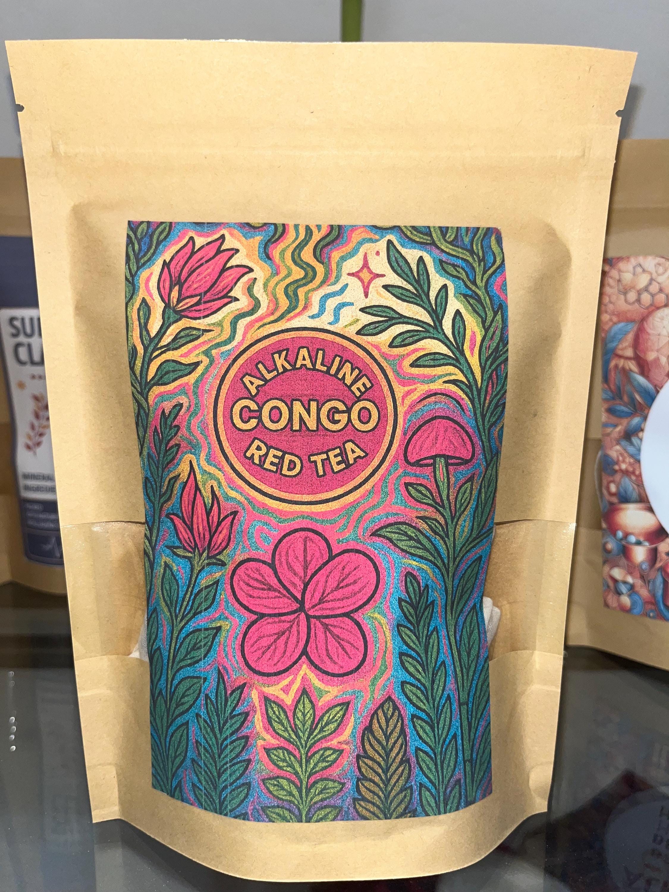 Rooibos Red Tea Superfood Blend Rich in Iron 100% Natural Caffeine-Free Dan Shen Rooibos Red Clover - Congo Kitchen PH balance