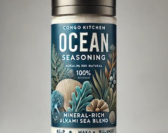 Ocean Seasoning - Iodides and Bromides | Alkaline Mineral-Rich Sea Blend | Kelp, Nori, Dulse, Sea Moss | Umami Vegan Seafood Flavor Enhancer