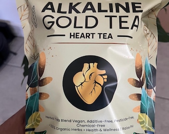 Alkaline Gold Heart Tea: Organic Herbal Blend - 20 Tea Bags