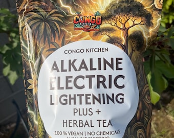 Thé électrique éclaircissant alcalin du Dr Sebi Herbes les plus puissantes Pure botanique fusion afro-caribéenne kinkeliba, guaco, contribo, hoodia