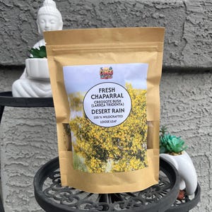 Fresh Chaparral Herb | Creosote bush | Larrea tridentata | Gobernadora (Organic Premium Wild Crafted) Desert Rain BULK