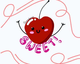 Sweet Cherry Sticker | Fun & Playful Design | Perfect for Laptops, Water Bottles, and More!