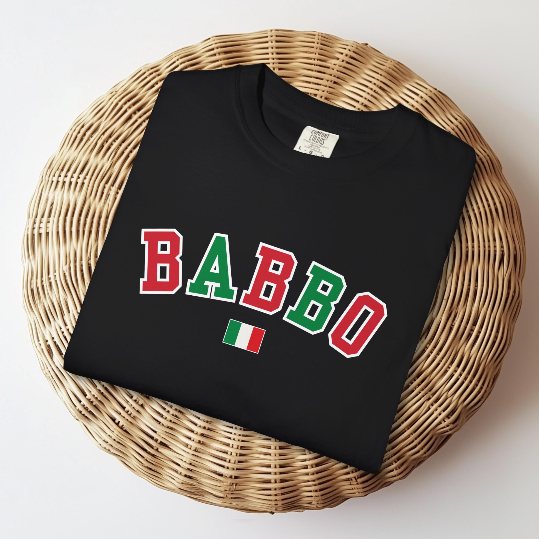 Babbo Italian Flag T-Shirt, Comfort Colors Shirt, Best Gift for Papa, Dad, Grandfathers, Nonno, Father's Day, Birthday for Him, Italy Tee