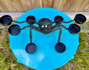 Metal wire Spider Tealight Candle Holder, Halloween Candle Holder, Spooky decor