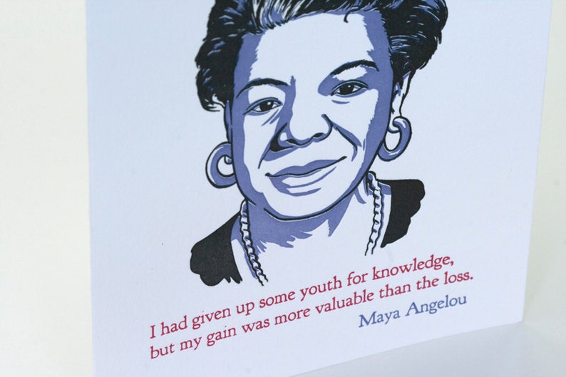 SALE Happy Birthday Letterpress card Maya Angelou Quote 60% off image 3