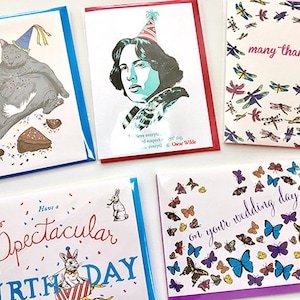 ACHETER 5 cartes de voeux - Choisissez votre propre assortiment - Cartes A6 imprimées à plat en typographie
