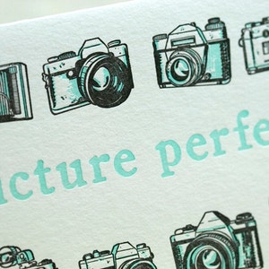 SALE - Letterpress Valentine Love card - Picture Perfect - 60% off